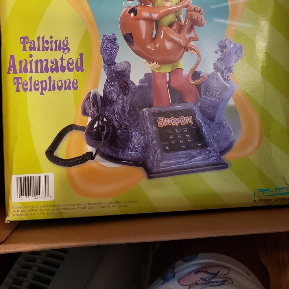 Scooby-doo talking arimated telephone new in box never used